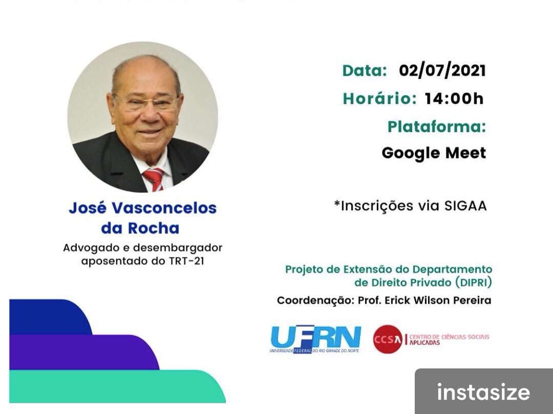 Pensamento Jurídico de José Rocha será destacado pela UFRN