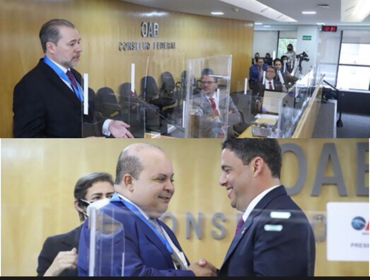 OAB homenageia ministro Dias Toffoli e governador Ibaneis Rocha com a Medalha Raymundo Faoro