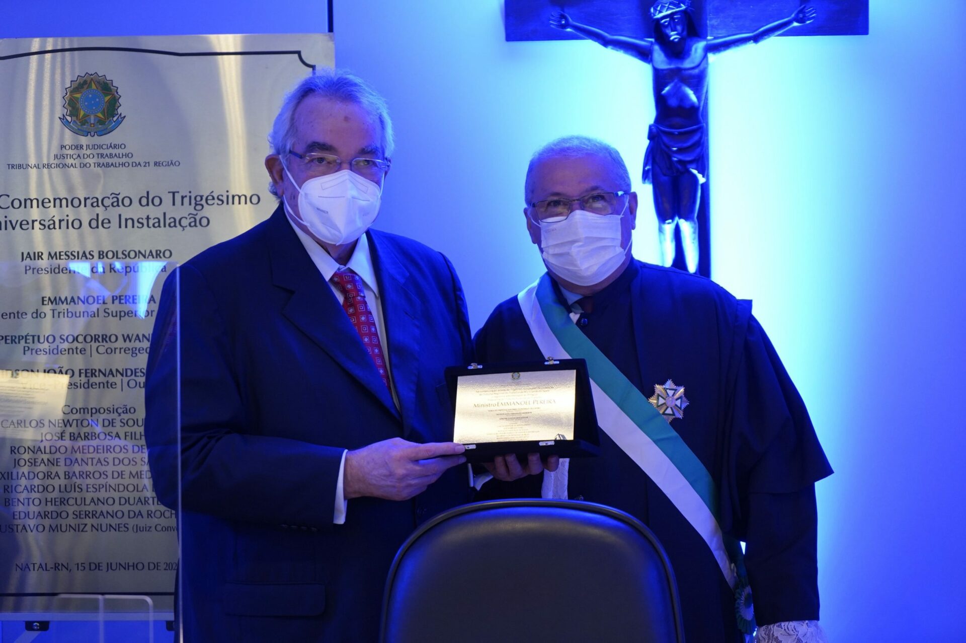 RECONHECIMENTO: Presidente do TST recebe homenagem nos 30 anos do TRT-RN