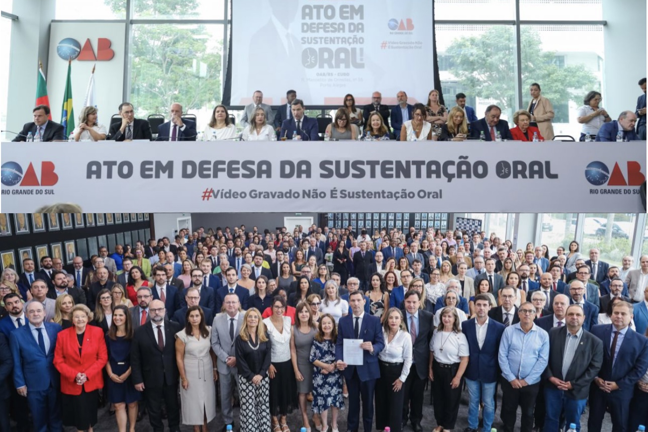 ‘Silêncio não faz justiça’: Em ato histórico, OAB-RS e entidades pedem que tribunais não adotem resolução do CNJ que restringe sustentação oral da advocacia