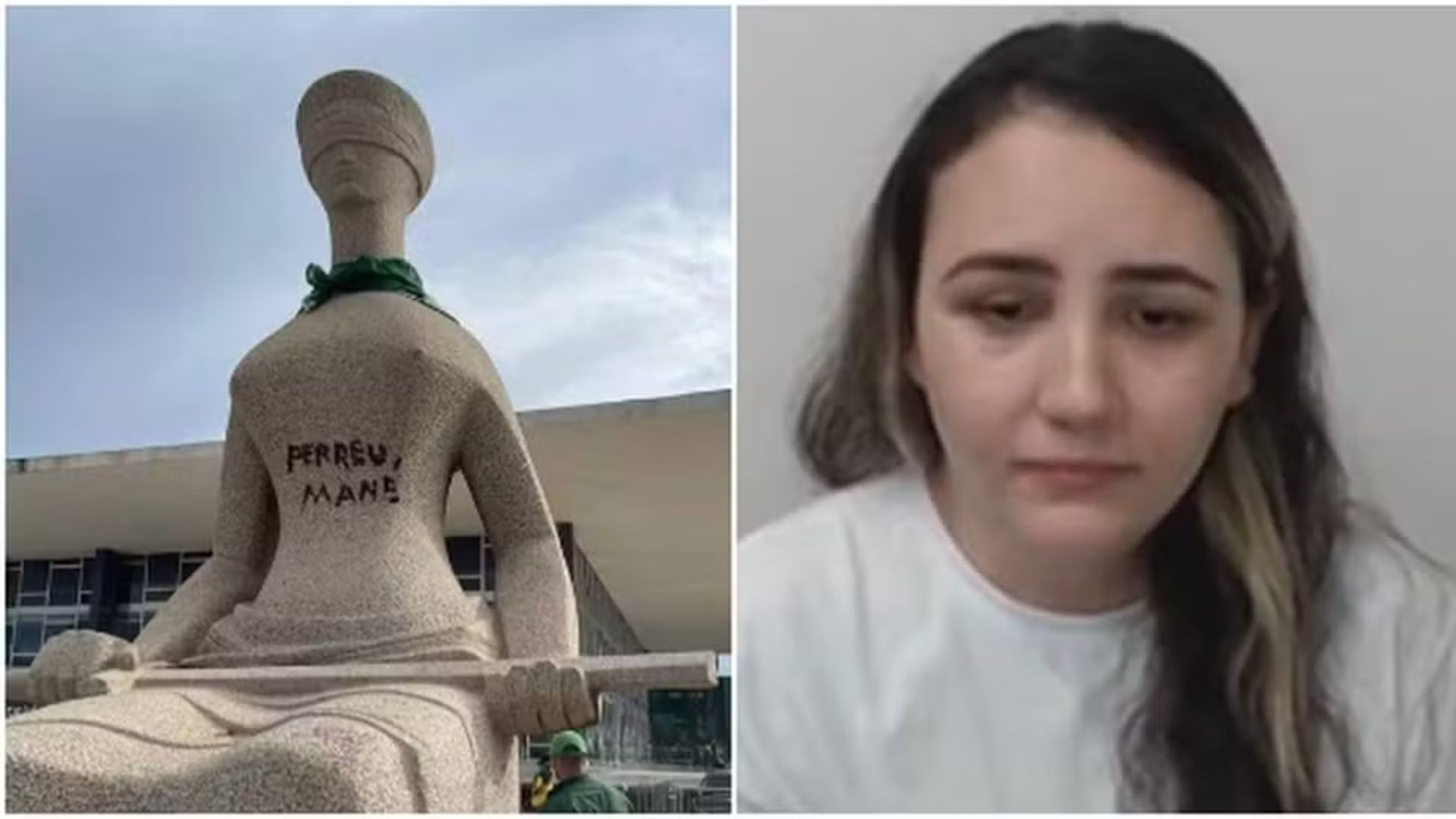 Moraes mantém prisão domiciliar de mulher que pichou estátua no 8 de Janeiro